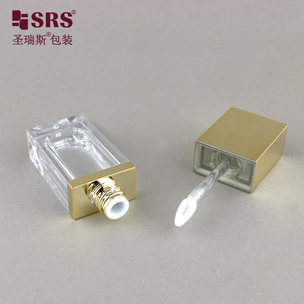 Gold Luxury Clear Custom Logo Lip Gloss Containers Packaging Cosmetics Lip Gloss Tubes 