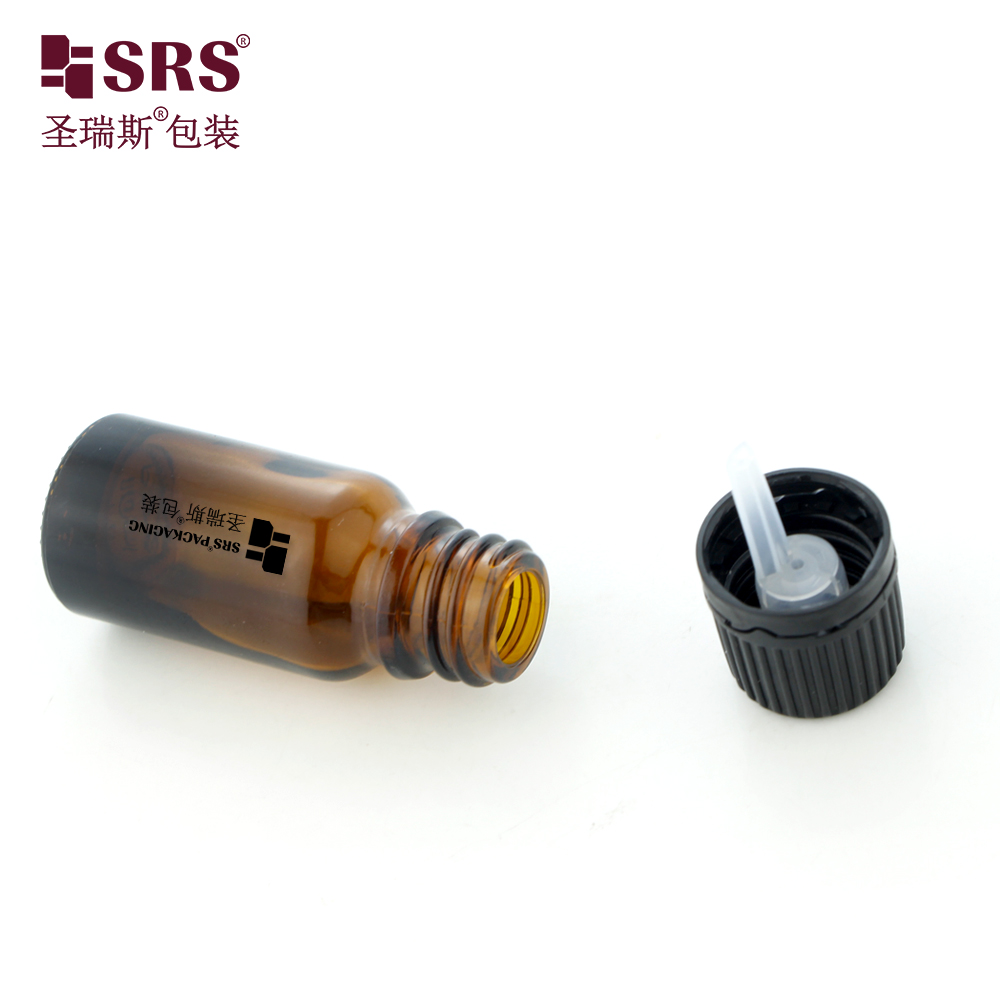 18/415 Black Child-Resistant and Tamper Evident Plastic Cap and Inner Plug