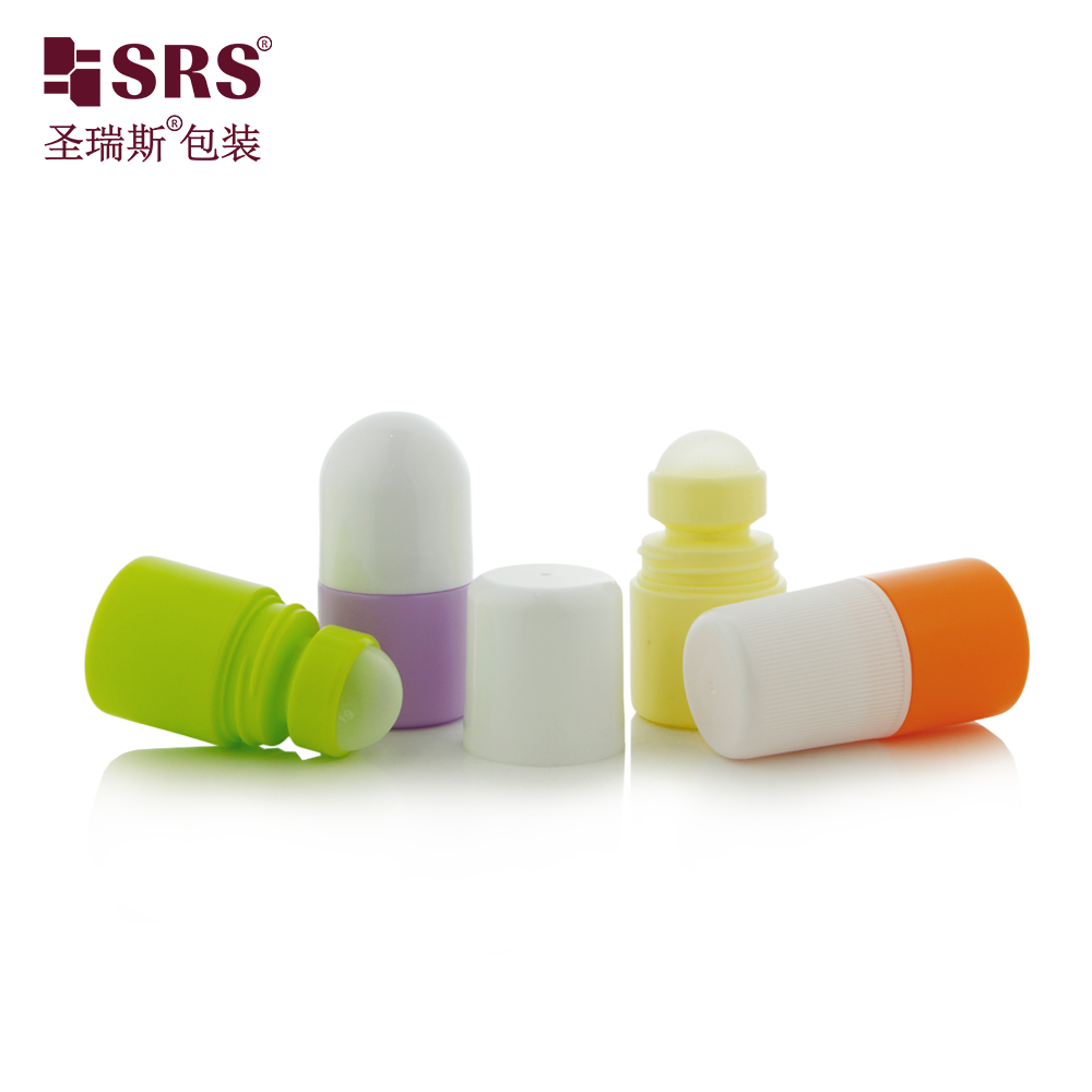 PP Empty 30ml Capsule Shaped Roll on Bottles for Deodorant Mosquito Repellent Packaging