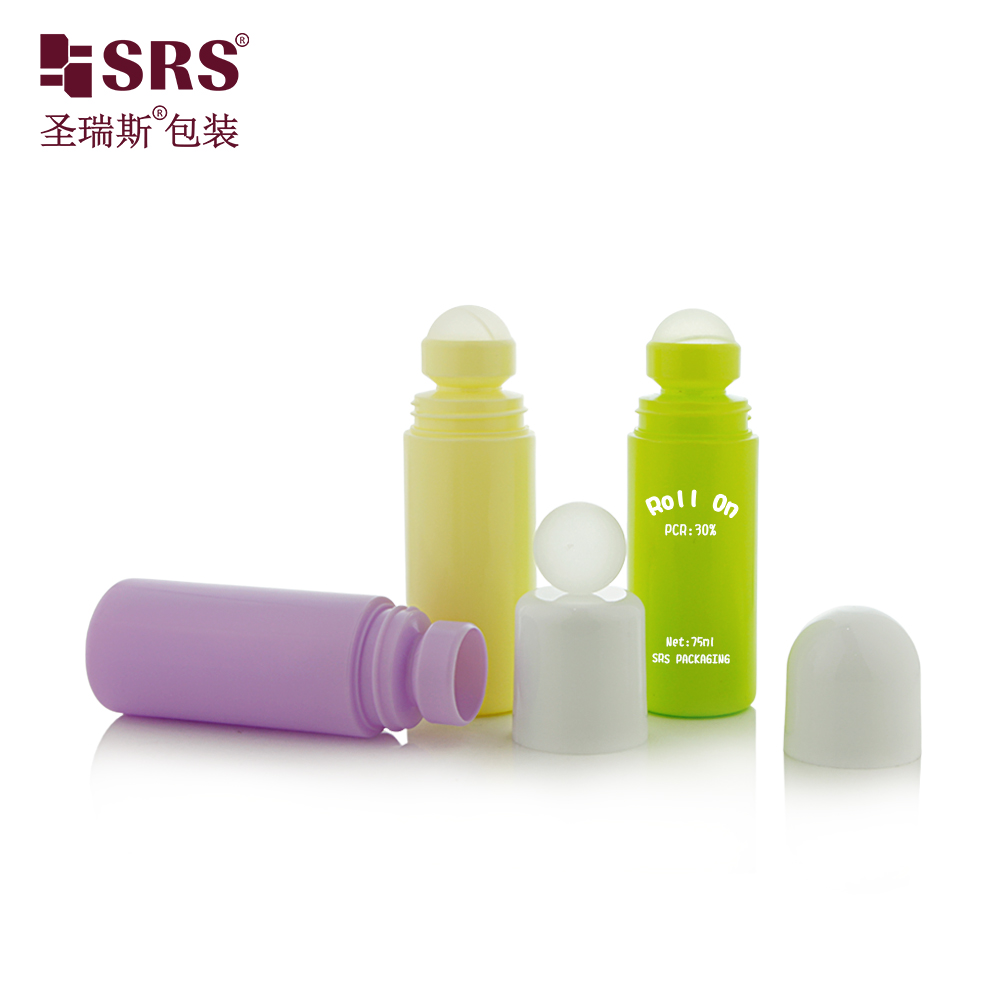 75ML Roller Bottle Skincare Serum PP PCR Deodorant Roller Bottle 