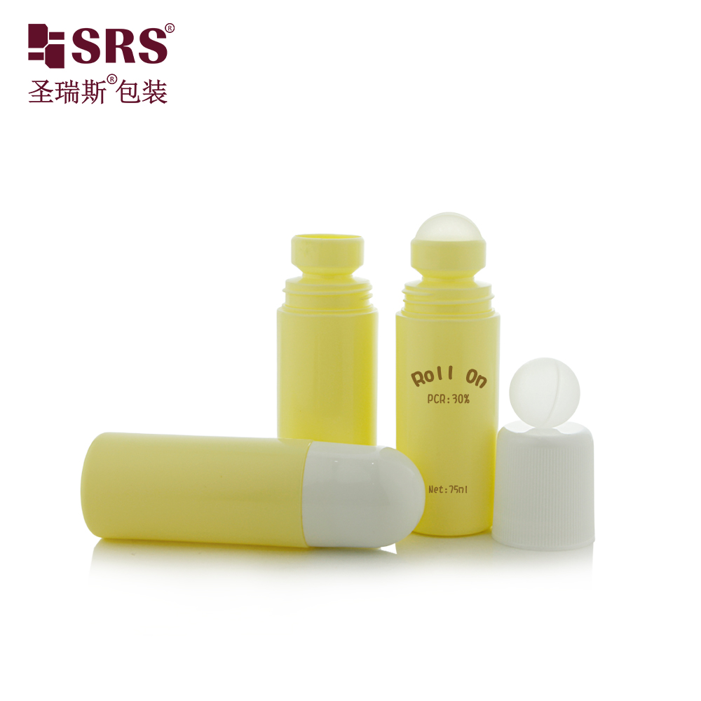 75ML Roller Bottle Skincare Serum PP PCR Deodorant Roller Bottle 