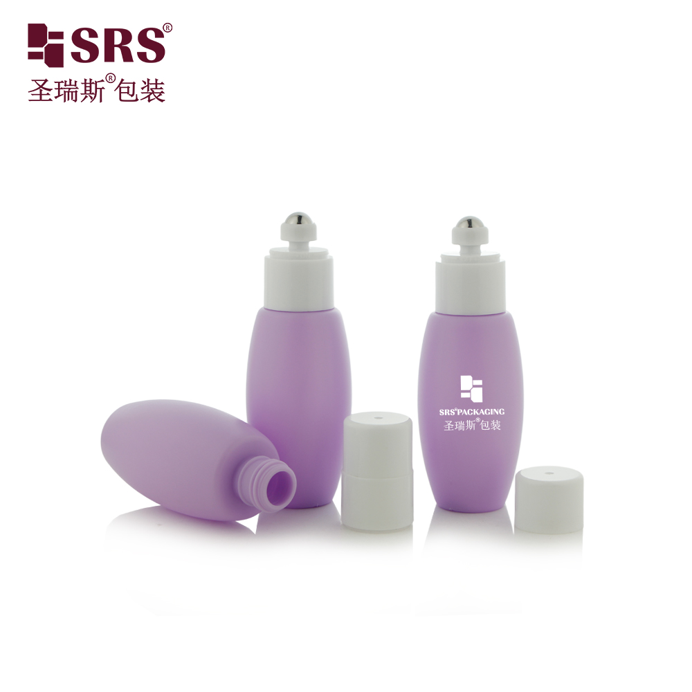 Empty Custom Plastic Roll on Bottle With ON/OFF Switch Stainless Steel Roller Ball 