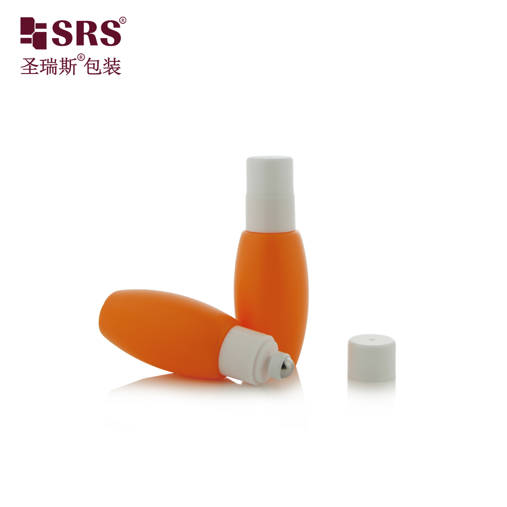 Empty Custom Plastic Roll on Bottle With ON/OFF Switch Stainless Steel Roller Ball 