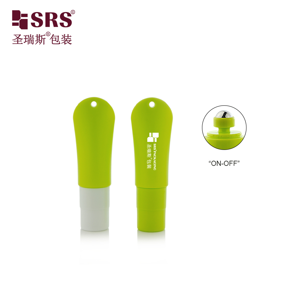 20ml Custom Color New Design Swith Roller Ball Massage Applicator Cosmetic Roll on Bottle