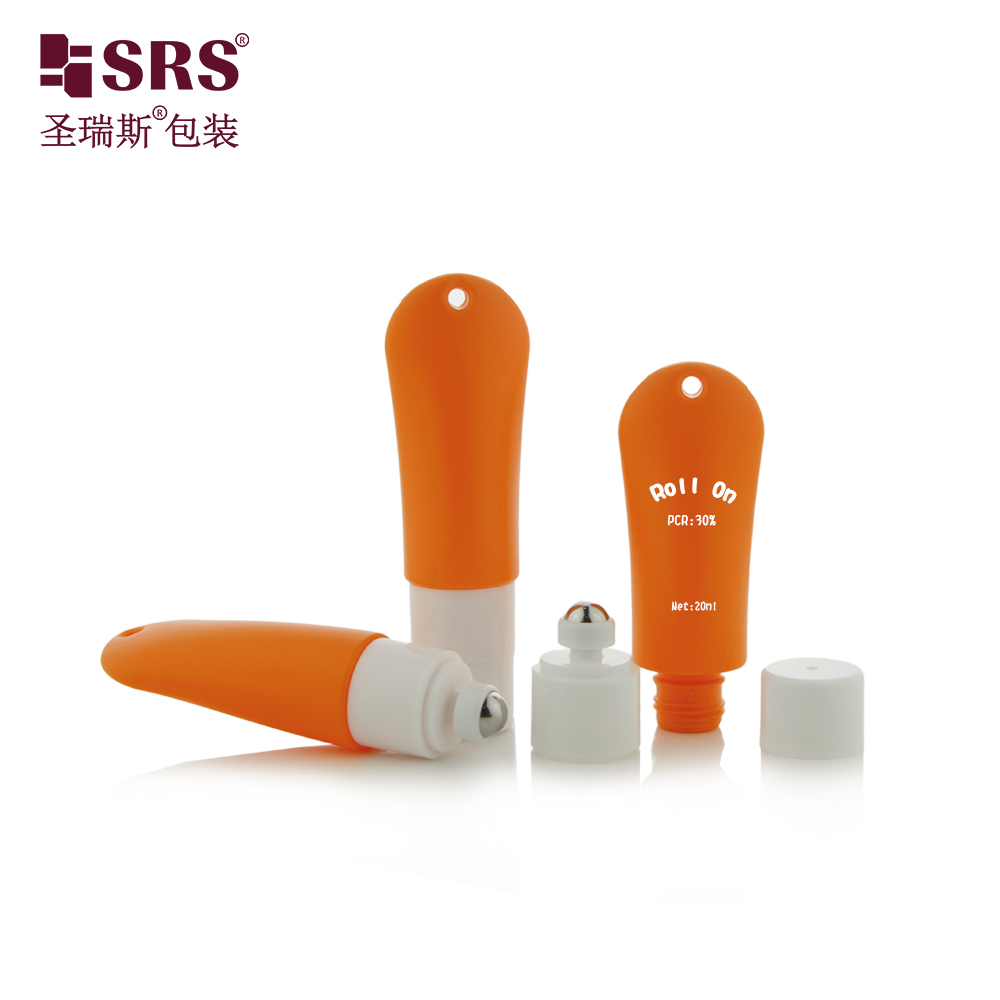 20ml Custom Color New Design Swith Roller Ball Massage Applicator Cosmetic Roll on Bottle