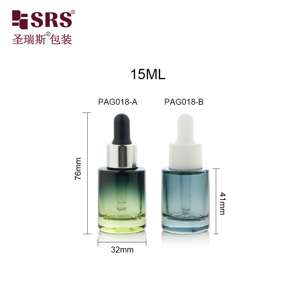 15ml Glass Empty Bottle Colored Serum Dropper Bottle for Essential Oil