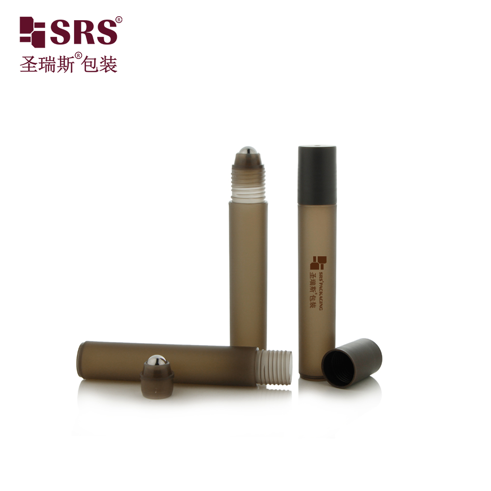 Transparent Frosted 15ml Eye Serum Roll On Bottle PP PCR Eco-friendly Refreshing Anti-itch Roller Bottle With Steel Ball