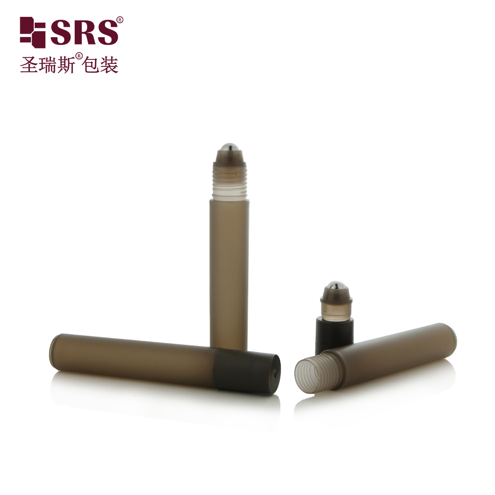 Transparent Frosted 15ml Eye Serum Roll On Bottle PP PCR Eco-friendly Refreshing Anti-itch Roller Bottle With Steel Ball
