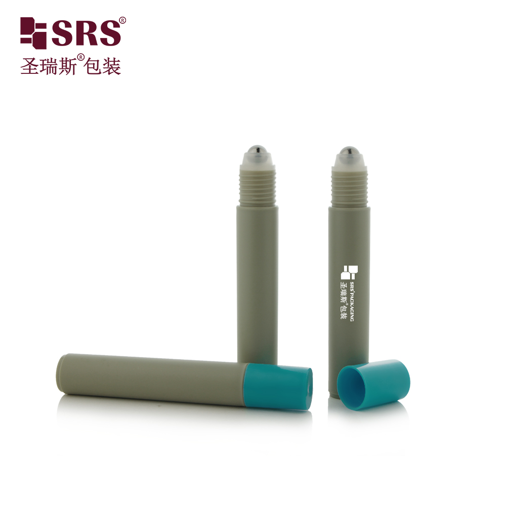 Transparent Frosted 15ml Eye Serum Roll On Bottle PP PCR Eco-friendly Refreshing Anti-itch Roller Bottle With Steel Ball