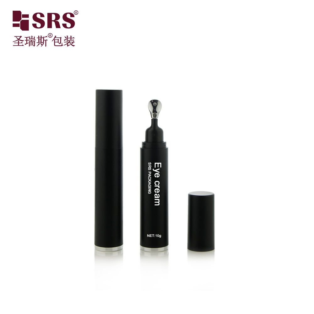 10ML 15ML Luxury Double Layer  Zinc Alloy Metal Massage Applicator Airless Eye Gel Bottle
