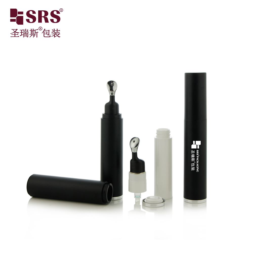 10ML 15ML Luxury Double Layer  Zinc Alloy Metal Massage Applicator Airless Eye Gel Bottle