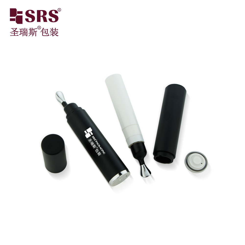 10ML 15ML Luxury Double Layer  Zinc Alloy Metal Massage Applicator Airless Eye Gel Bottle