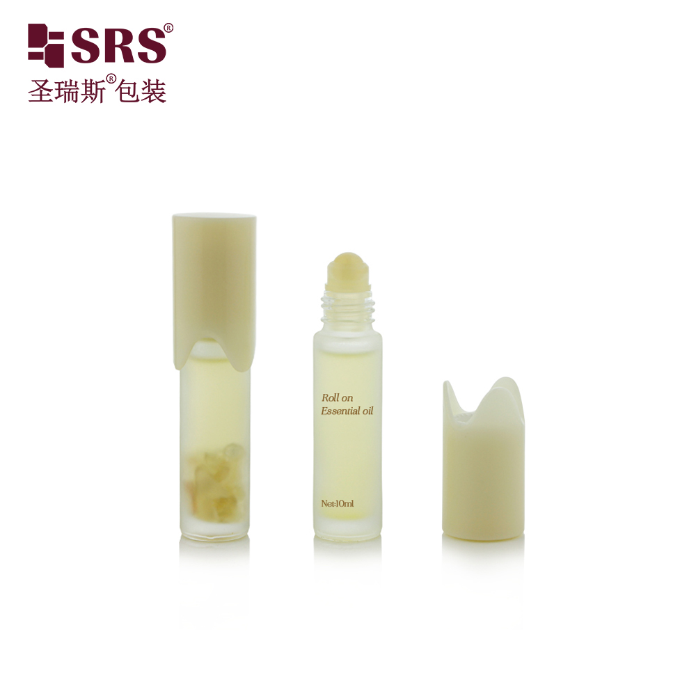 New Design Unique Plastic Cap 10ml Glass Roll on Bottle for Perfume Essential Oil        
