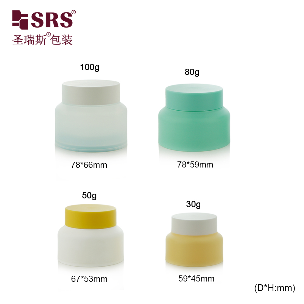 Empty Face Eye Cream Double Wall 30ML 50ML 80ML 100ML PP Plastic Cosmetic Jars 