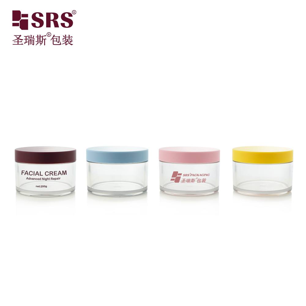 Single Wall 15g 30g 50g 80g 100g 150g 200g 250g 300g PET Jar for Skincare Serum Cream