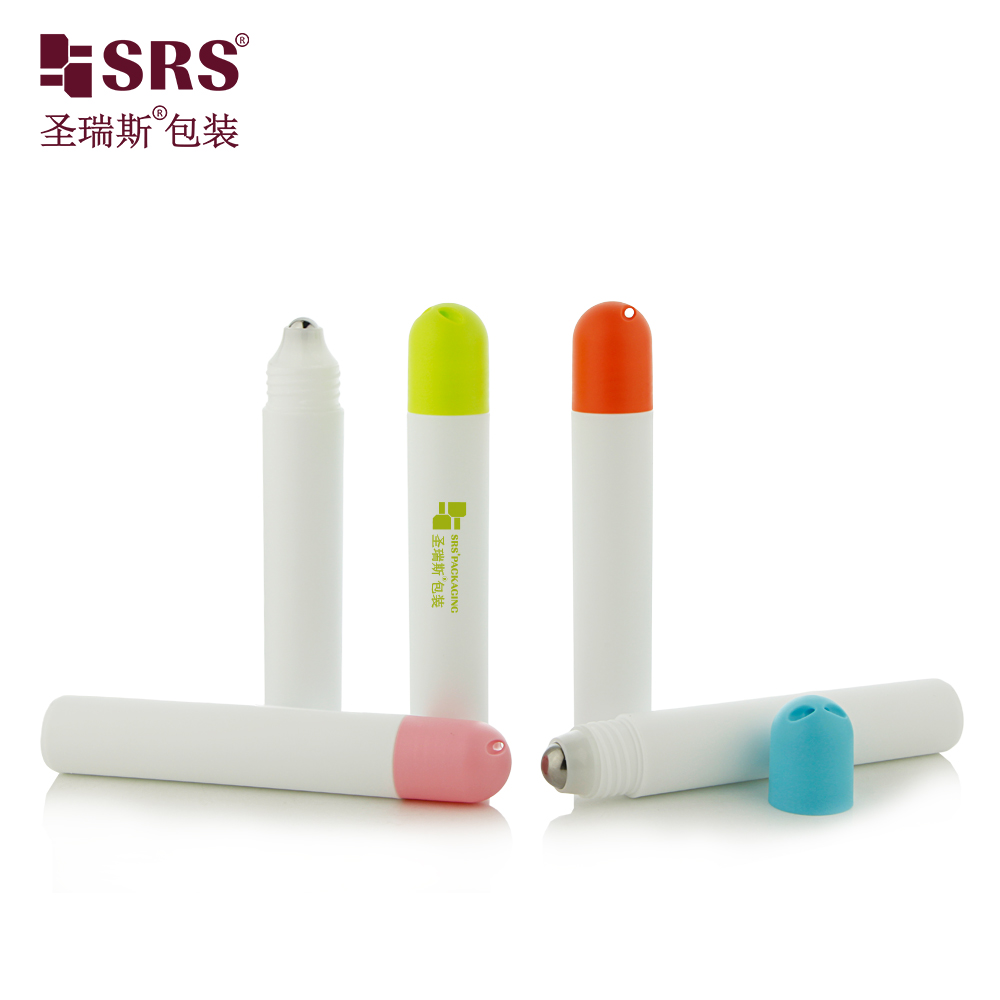 Hot Sale Fragrance Perfume Packaging 30ml PP Roll-on Bottle with Plastic Roller Ball Screen Printing 