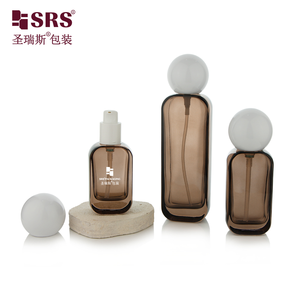 Eco Friendly Clear Glass Square Lotion Glass Bottle With Lotion Pump
