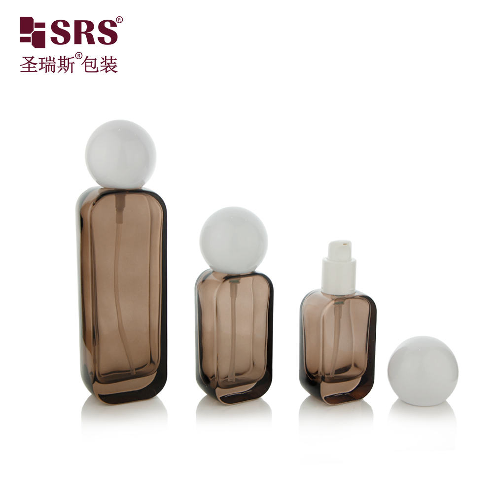 Eco Friendly Clear Glass Square Lotion Glass Bottle With Lotion Pump
