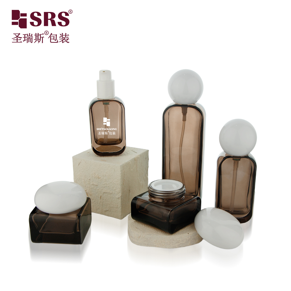 Eco Friendly Clear Glass Square Lotion Glass Bottle With Lotion Pump