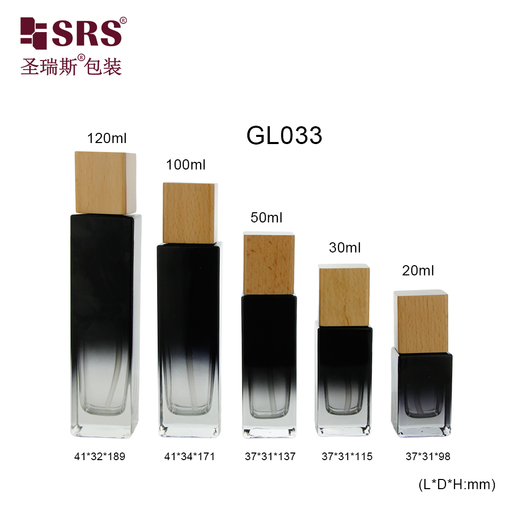 Luxury 20ml 30ml 50ml 100ml 120ml Custom Empty Glass Lotion Bottle for Skin Care 