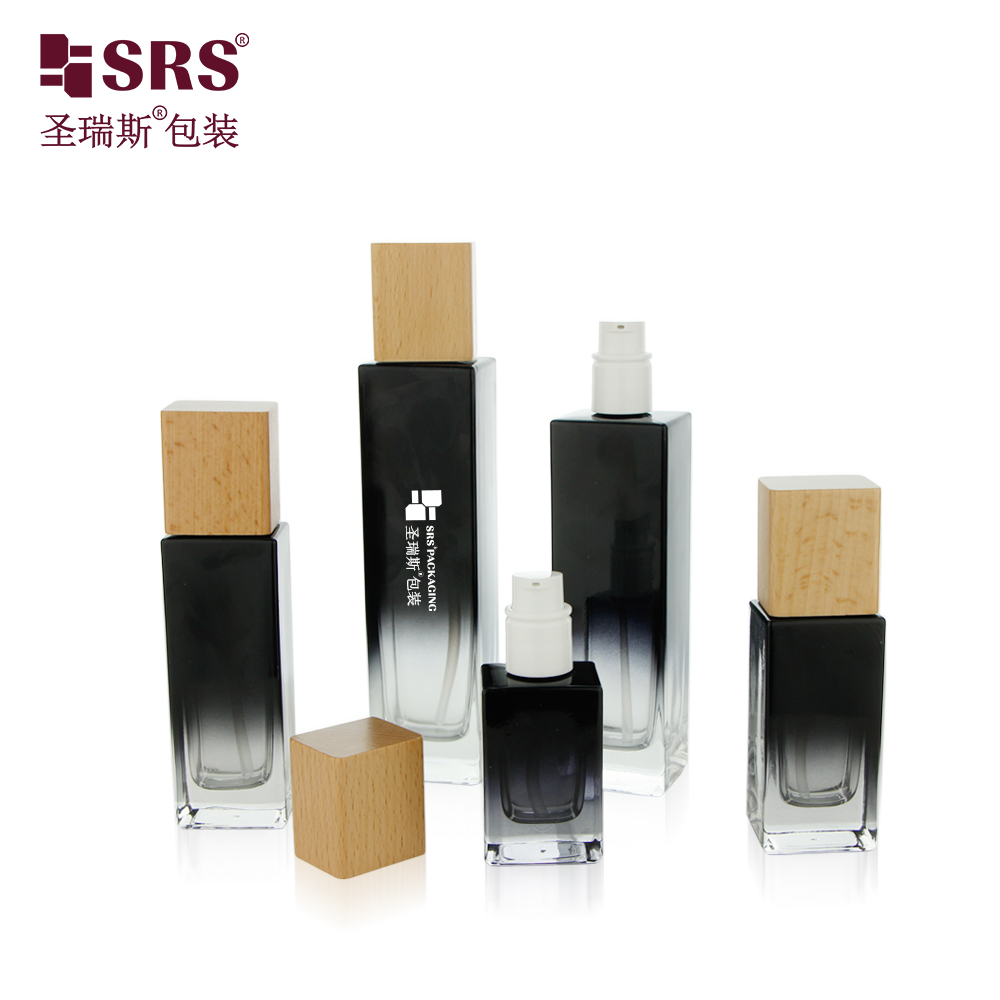 Luxury 20ml 30ml 50ml 100ml 120ml Custom Empty Glass Lotion Bottle for Skin Care 