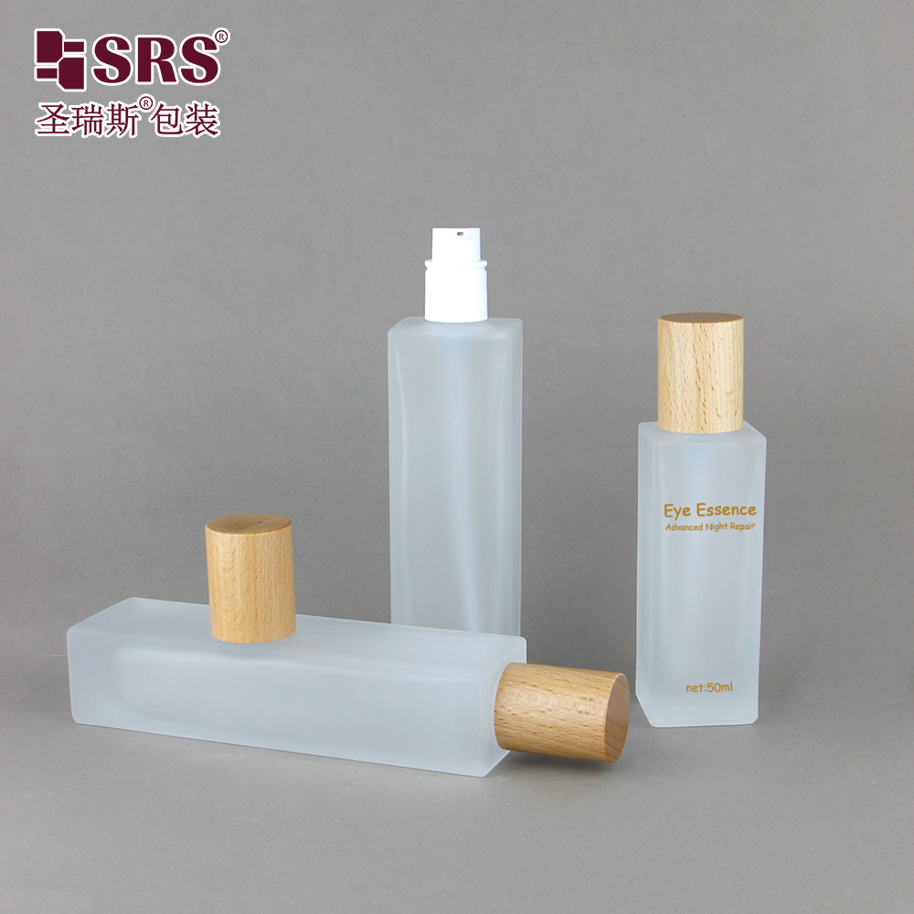 Luxury Factory 20ml 30ml 50ml 100g 120ml Glass Lotion Serum Lotion Cream Jar Pump Bottle Cosmetic Packaging Set
