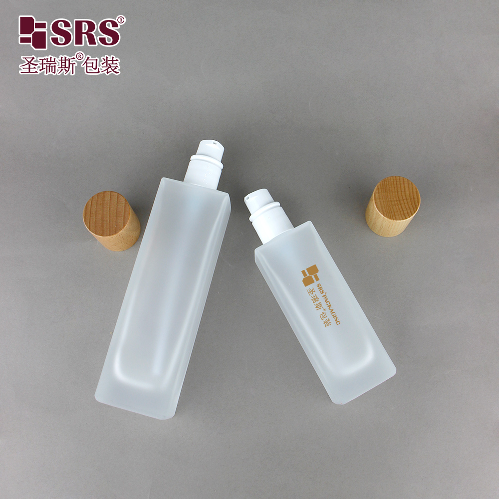 Luxury Factory 20ml 30ml 50ml 100g 120ml Glass Lotion Serum Lotion Cream Jar Pump Bottle Cosmetic Packaging Set