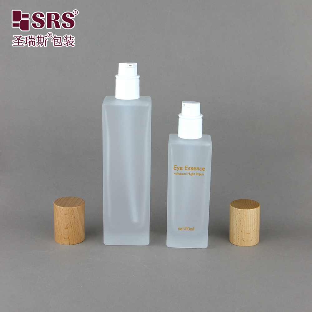 Luxury Factory 20ml 30ml 50ml 100g 120ml Glass Lotion Serum Lotion Cream Jar Pump Bottle Cosmetic Packaging Set