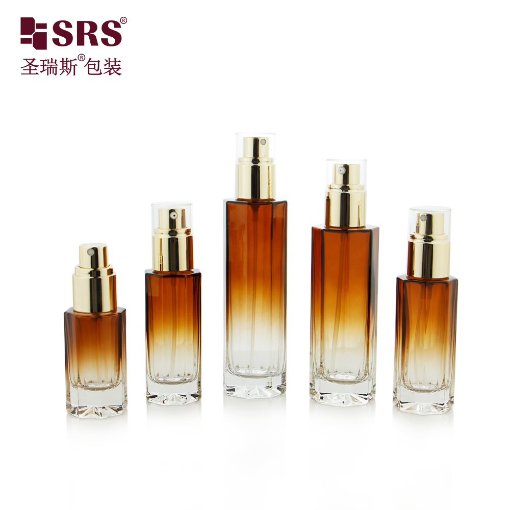 Face Lotion Bottle Premium Luxury Empty Packaging Cosmetic Glass Bottle