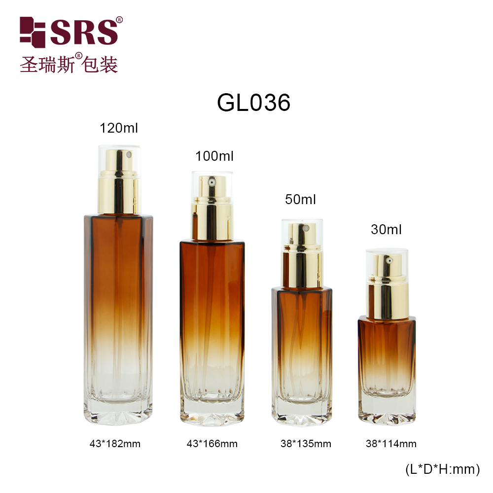 Face Lotion Bottle Premium Luxury Empty Packaging Cosmetic Glass Bottle