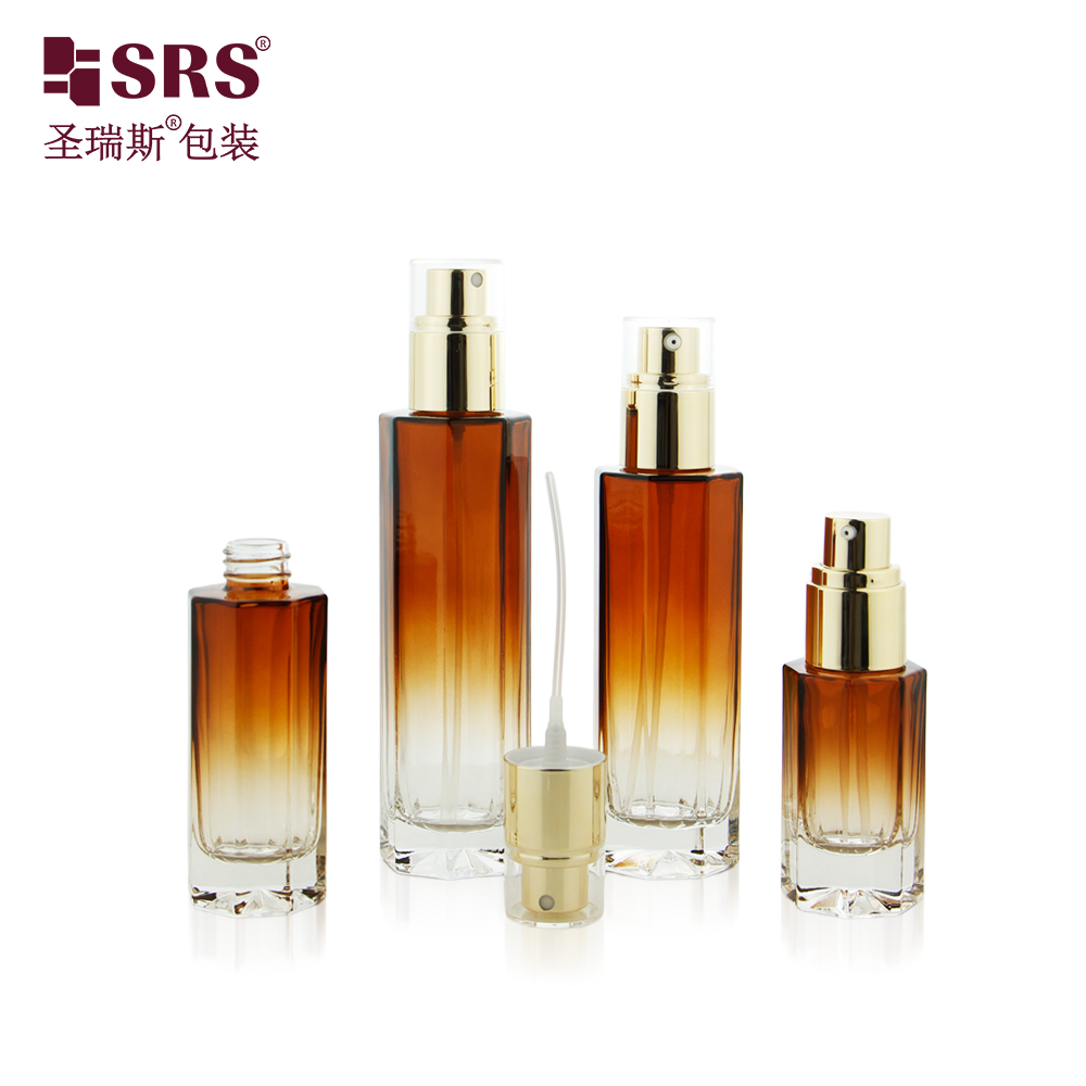 Face Lotion Bottle Premium Luxury Empty Packaging Cosmetic Glass Bottle