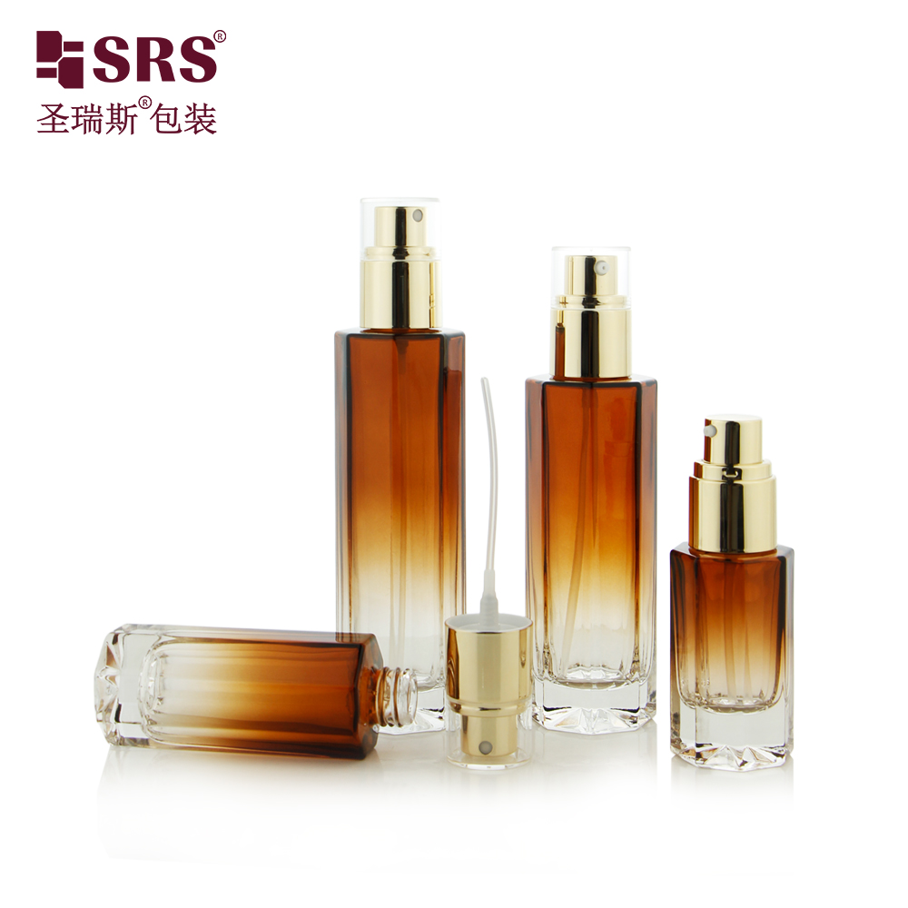 Face Lotion Bottle Premium Luxury Empty Packaging Cosmetic Glass Bottle