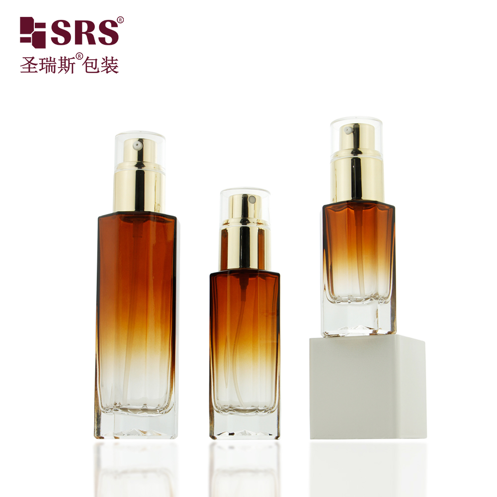 Face Lotion Bottle Premium Luxury Empty Packaging Cosmetic Glass Bottle