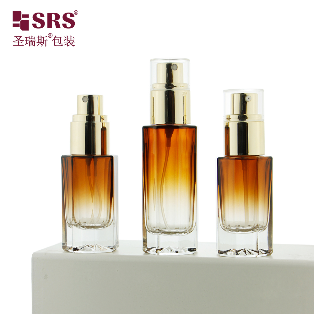 Face Lotion Bottle Premium Luxury Empty Packaging Cosmetic Glass Bottle