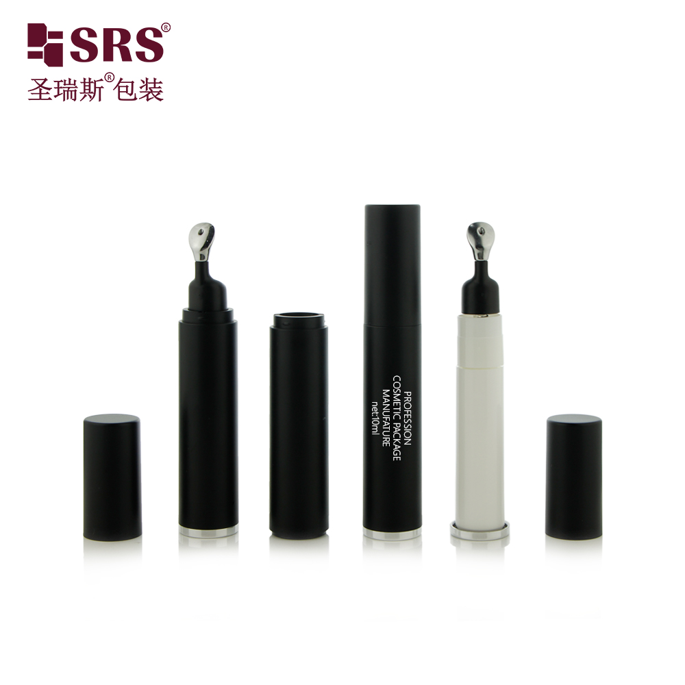 10ML 15ML Luxury Double Layer  Zinc Alloy Metal Massage Applicator Airless Eye Gel Bottle