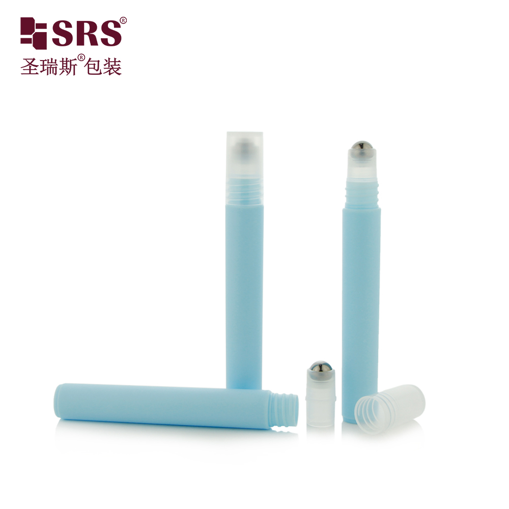 10ml Perfume Bottles Small Size Roll on Bottle Cosmetic Packing Plastic Steel Roller Bottles