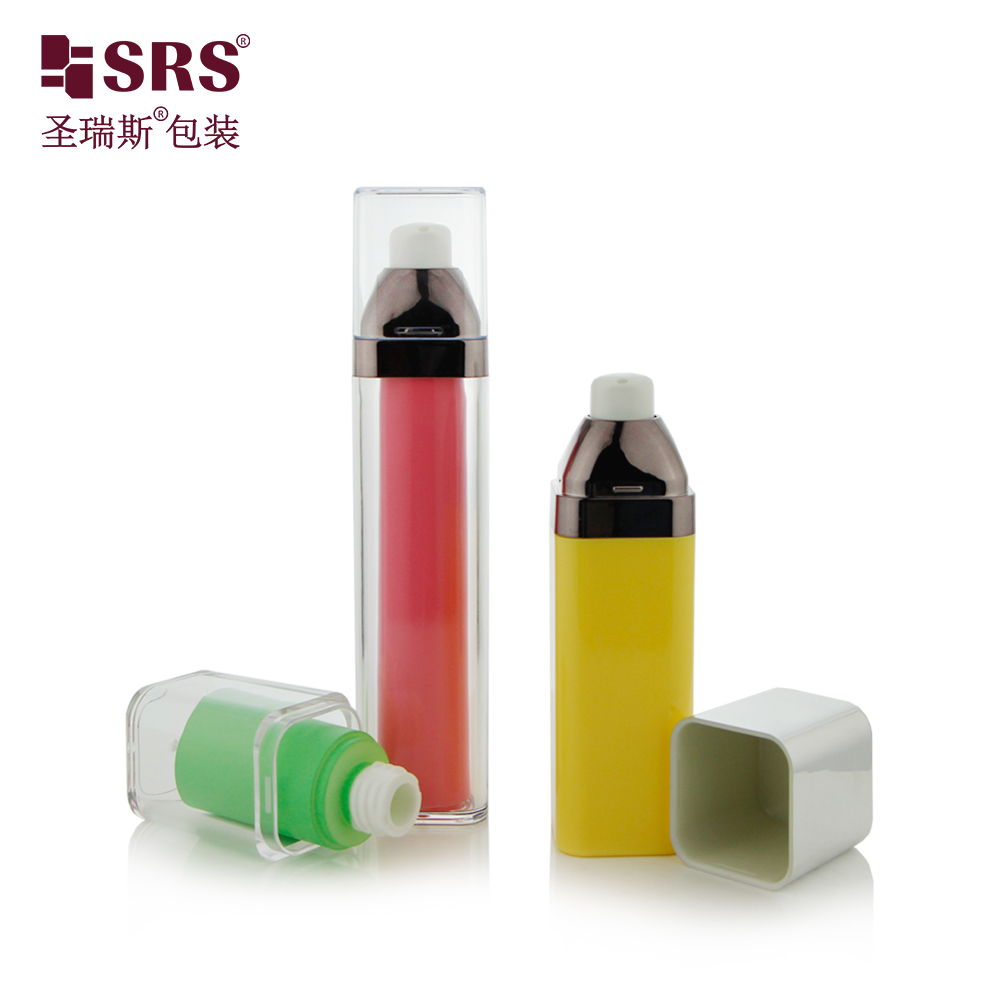 15ml 30ml 50ml Plastic Refillable Cosmetic Packaging Frosted Airless Round Lotion Pump Bottle