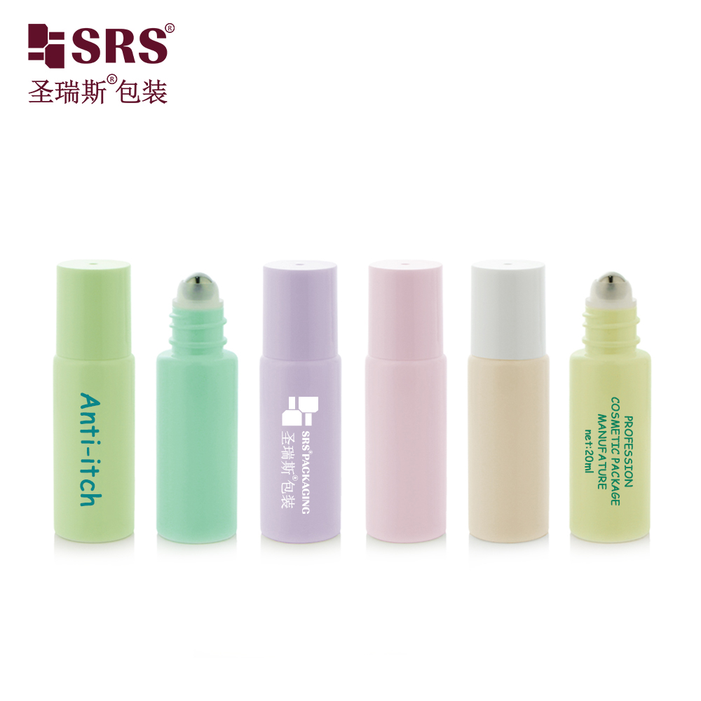 20ml PET Plastic Cosmetic Packaging with Roller Ball For Soothing Serum