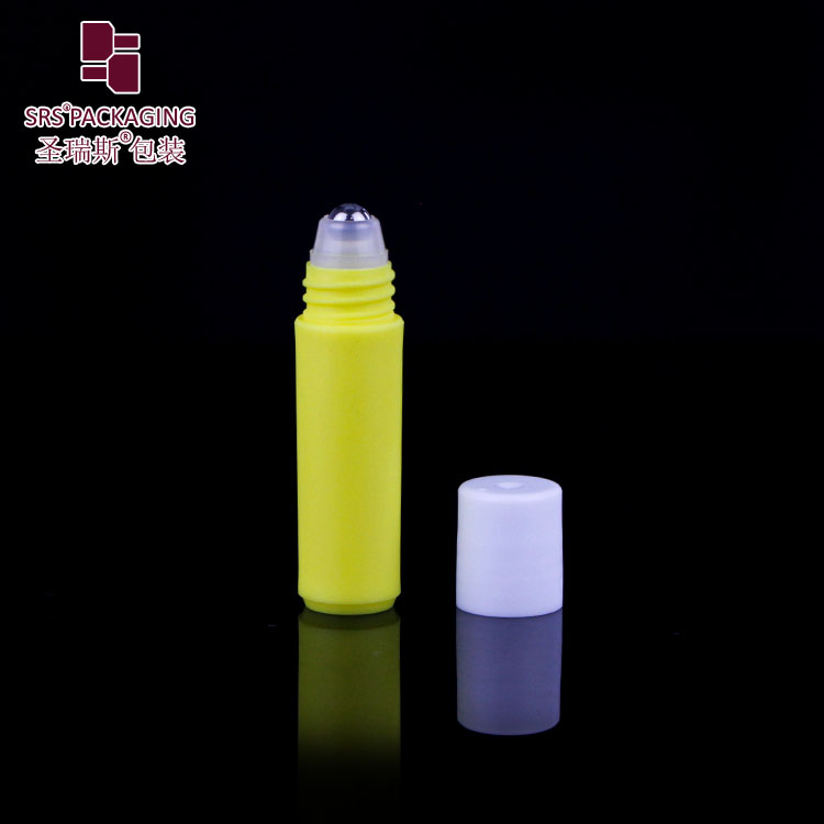 2ml Mini Yellow Plastic Glass Roller Ball Bottle for Perfume
