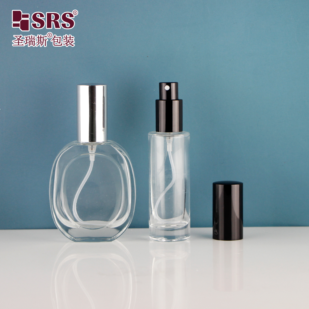 30ml round shape transparent clear 1oz perfume spray bottle