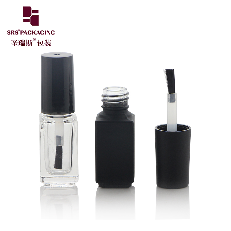 3ml Makeup Glass Wholesale Customize Empty Paint Black Nail Polish Bottle