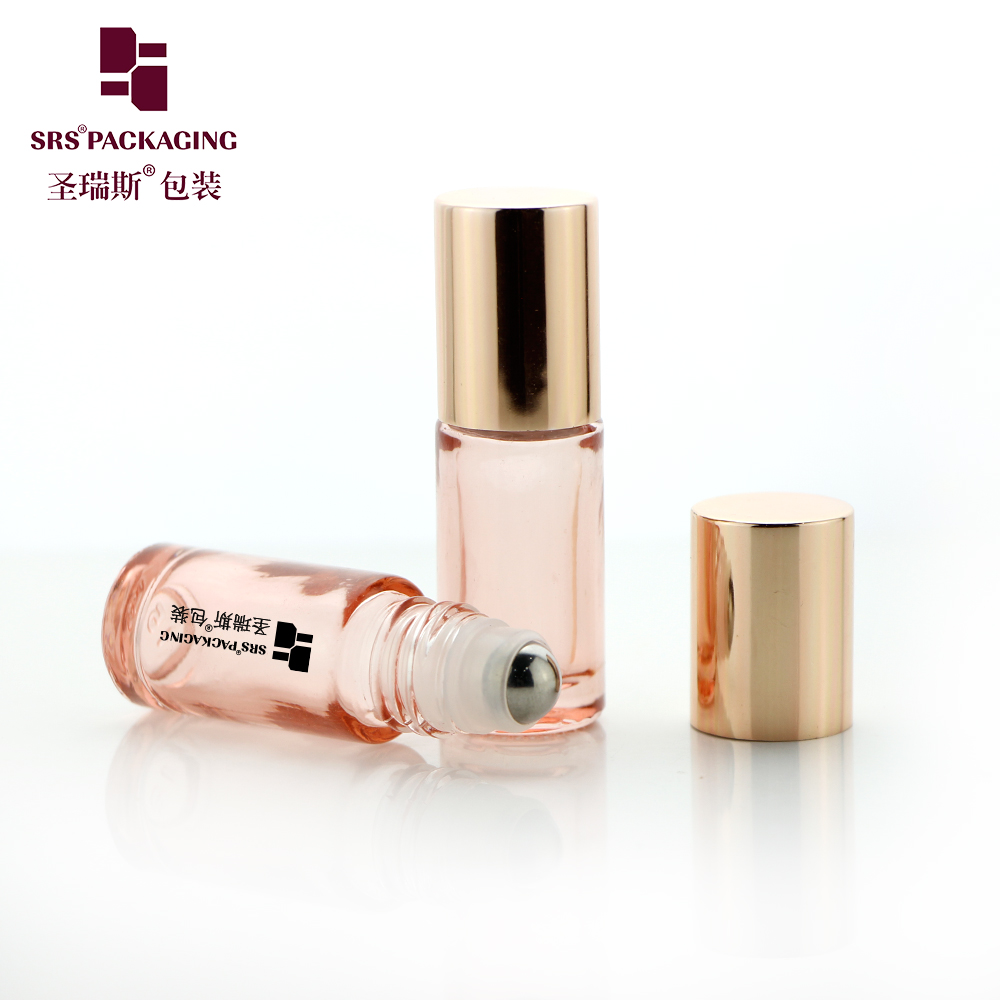 4ml Empty Roller Bottle Rose Gold With Metal Roller Ball For Essential Oil Applicator Cute Custom Roll On