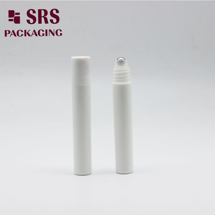 8ml White PP Cosmetic Empty Plastic Bottle roll on