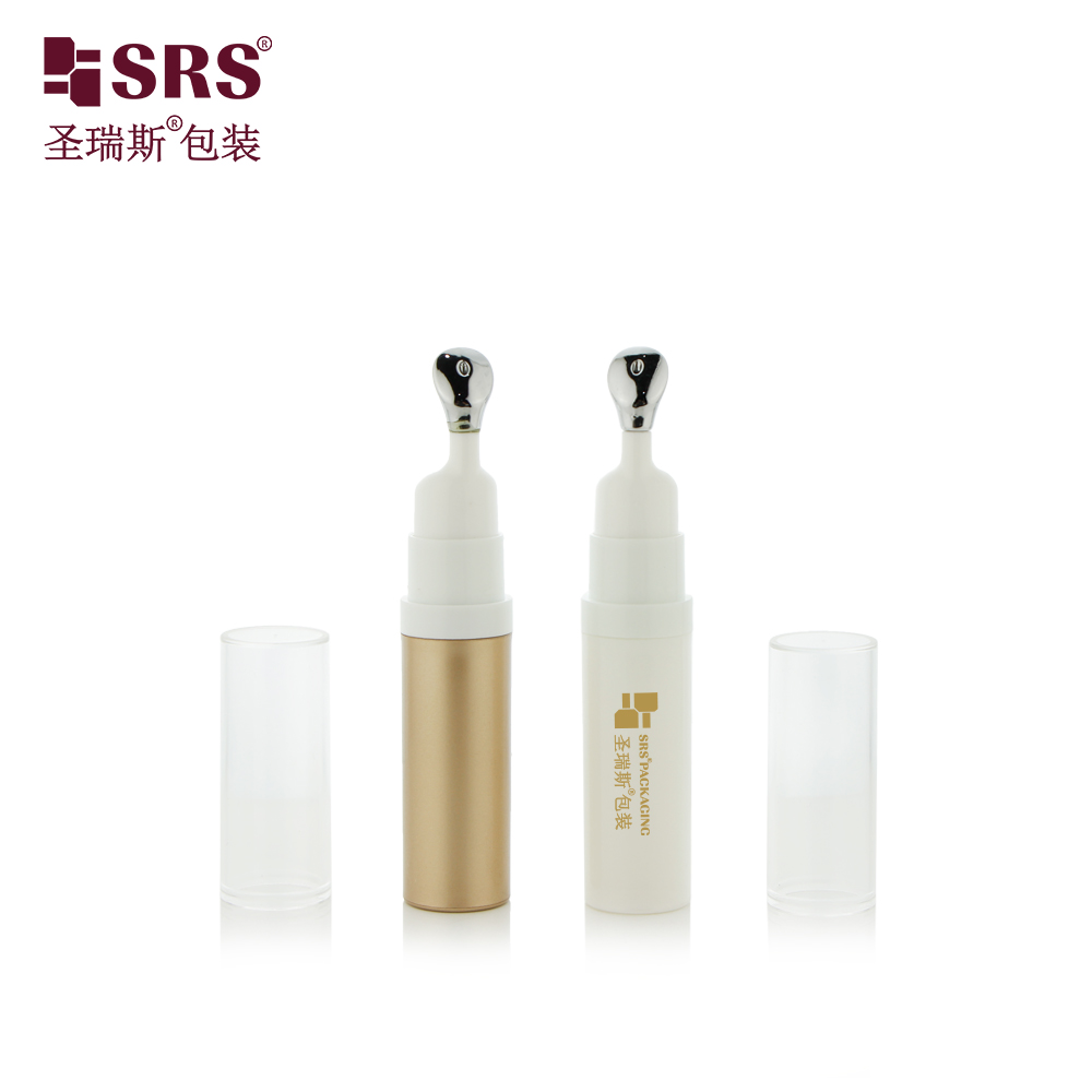 A0035-B-10ml Empty White PP Plastic Bottle With Silver Metal Tip Applicator 