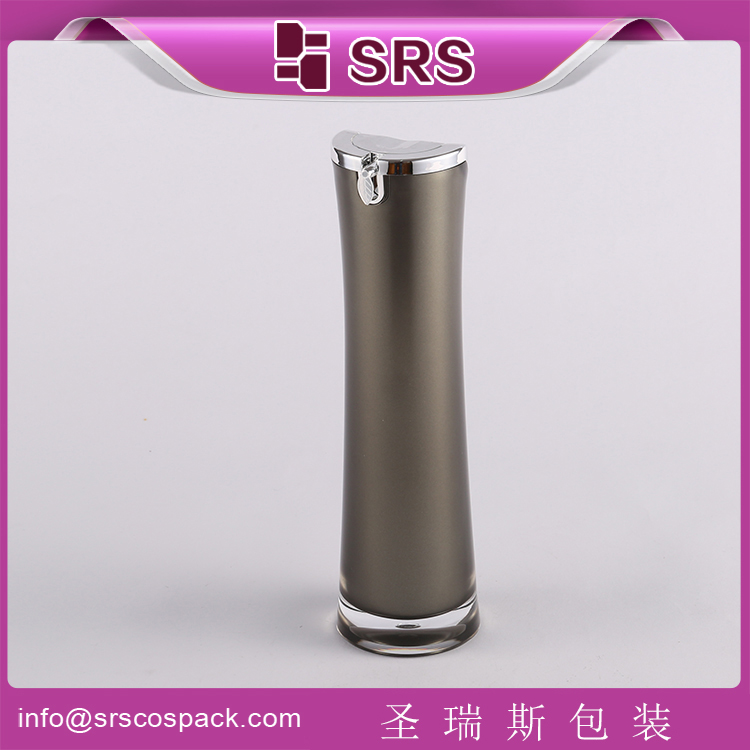 A093 acrylic round waist customized color skin care airless pump bottle