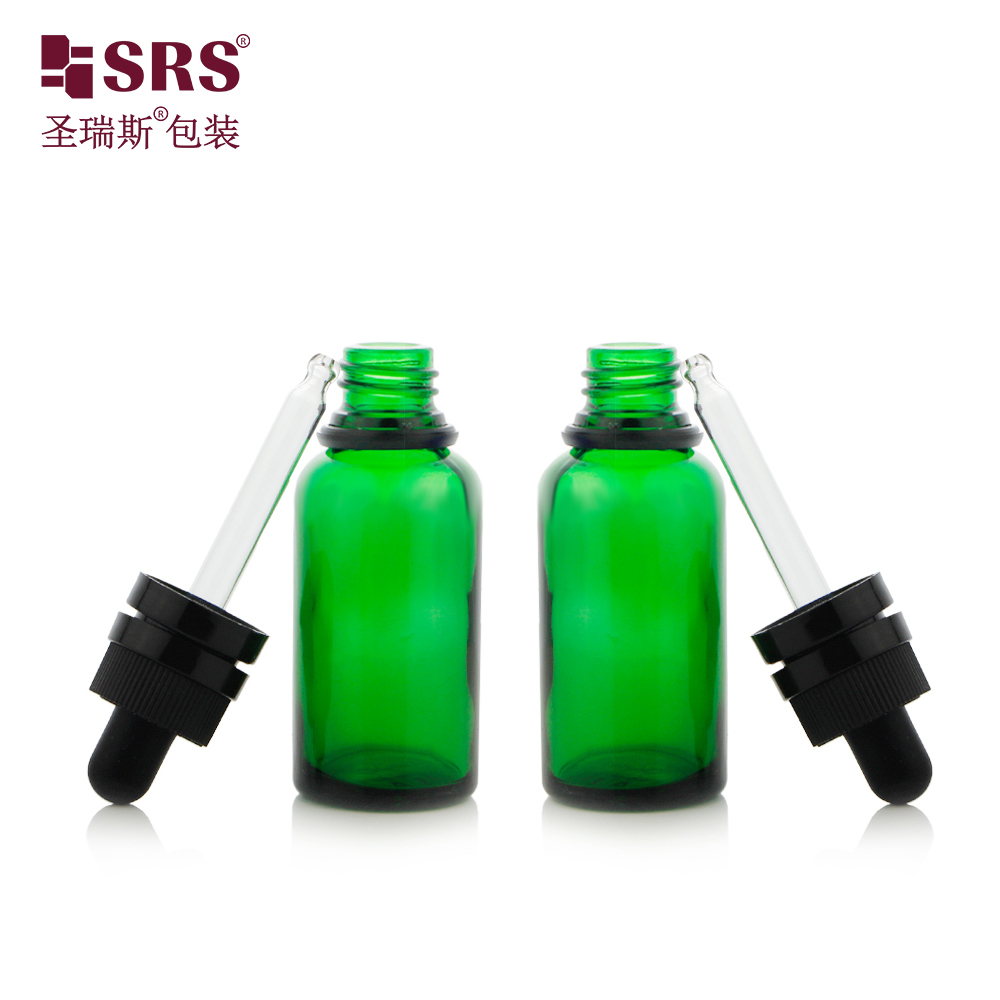 Child Safe Glass Essential Oil Dropper Bottle 30ml Glass Serum Bottle With Child Resistant Dropper
