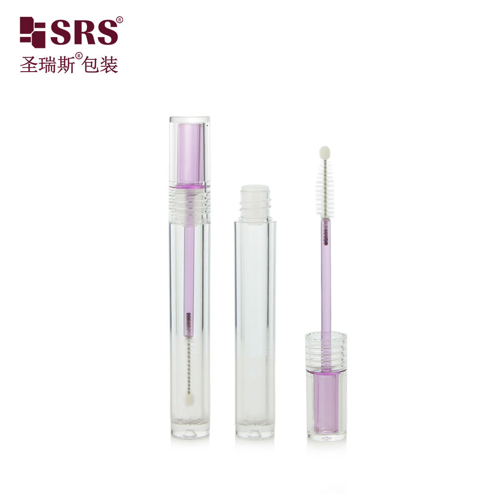 Clear Wholesale Luxury Wand Container Private Label Empty Mascara Tube With Purple Brush