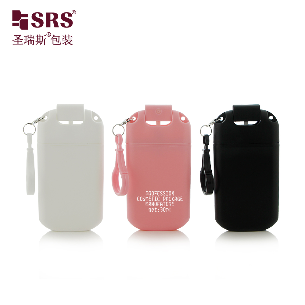 Custom Color 30ml Pink Black White Plastic Credit Card Perfume Spray Bottle with Hook