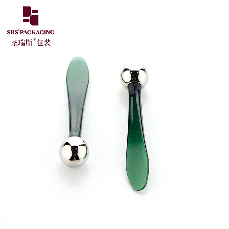 Custom Green Metal Spatula Face Cream Mask Mixing Spoon Cosmetic Mini Spatulas