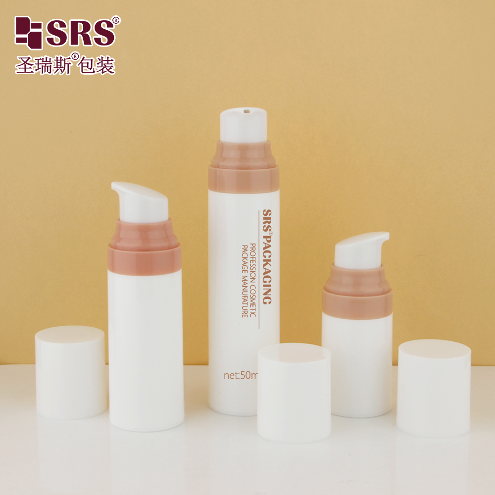 Eco Friendly 15ml 30ml 50ml PP Pump Airless Lotion Plastic Skin Cream Serum Cosmetic Packaging Container